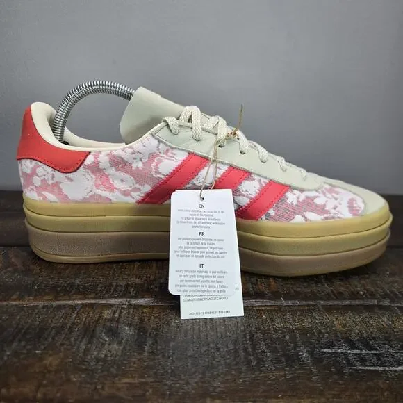 NEW Adidas Originals Gazelle Bold Liberty London Womens Size 9.5 Scarlet JR8885 - Picture 8 of 13